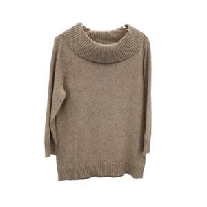 Charter Club Petite Tan Gold Cowl Neck Sweater - EUC